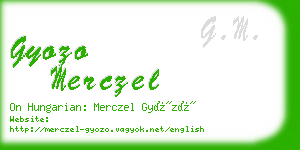 gyozo merczel business card